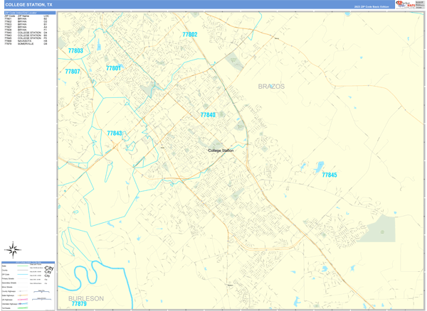 College Station City Digital Map Basic Style